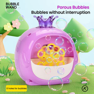 Máquina de Burbujas Eléctrica con Forma de Corona, 6 Agujeros, Color Morado, Juguete para Exteriores con Líquido para Burbujas, Portátil, Regalo de Verano para Niños - Product Image 5