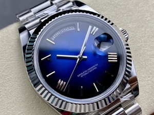Reloj Mecánico de Buceo de Lujo, Super Calidad, 40 mm, Fábrica AR, Acero 904L, Movimiento ETA 3255, 228239, Peso 208 g, Azul Degradado - Product Image 2