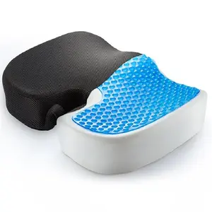Popular Car Airplane Memory Foam Seat Cushion For Office Chair Cooling Gel Pillow For Sciatica Coccyx Pain Relief Chair Pad