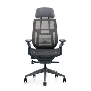 새로운 스타일 하이 백 풀 메쉬 블랙 스위블 인체 공학적 의자 조정 가능한 요추 지원 사무실 의자