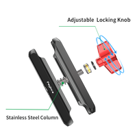 Support de fixation de guidon de moto en aluminium sur mesure avec adaptateur à boule de 1 pouce, pièces usinées CNC, accessoires pour caméra