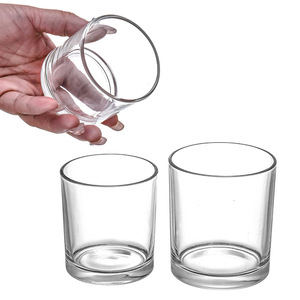 <strong>Frosted</strong> White and Clear <strong>Glass</strong> Candle Jars for Making Candles Containers , 7/11/14.5 oz Empty Candle Tins , Bulk Candle Jars - Product Image 3
