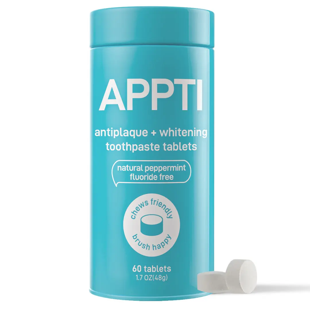 Antiplaque En Tanden Whitening Eenvoudig Ontwerp Milieuvriendelijke Draagbare Reizen Tandpasta Tabletten Natuurlijke Pepermunt Smaak