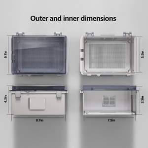 एब्स विद्युत जंक्शन बॉक्स 8.7 'x6. 7' x. 3 'इलेक्ट्रॉनिक्स और उपकरण बाड़े इलेक्ट्रिक बॉक्स - Product Image 6
