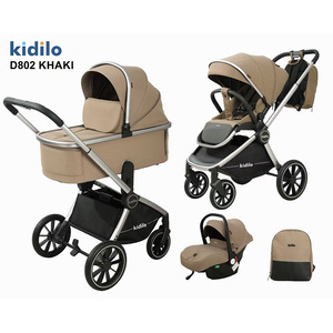 Passeggino Reversibile 3-in-1 Kidilo per Neonati, Carrozzina Reclinabile con Chiusura a Un Tasto - Product Image 2