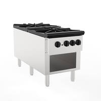Cuisinière à gaz commerciale de 180 000 BTU en acier inoxydable, plaque chauffante à gaz, équipement de cuisson commercial pour restaurant