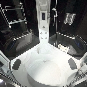 Oumeiga Cabine de douche à vapeur à hydromassage Cabines de spa en verre trempé avec lampe de toit et éclairage de fond pour salle de bain - Product Image 4