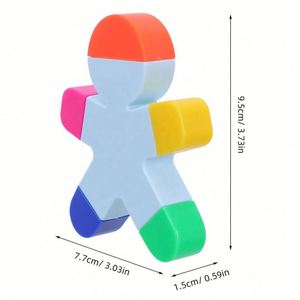 Bolígrafo Resaltador con Forma Humana y Logotipo Personalizado, Multicolor, Artículo de Papelería para Oficina, Regalo para Ferias Comerciales - Product Image 2