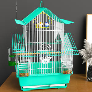 Kandang Burung Besar Mewah Pola Solid Plastik Logam Ramah Lingkungan Warna Dapat Disesuaikan Permukaan Mengkilap Semua Musim untuk Burung Parkit dan <span class=keywords><strong>Cockatiel</strong></span> - Product Image 5