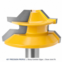 Miaorui Fresa de encaje a 45 grados con vástago de 6 mm y diámetro de 50.8 mm para unión de madera en puertas y paneles de gabinetes