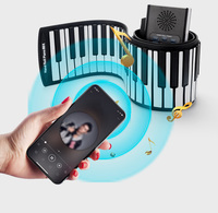 Piano électronique à rouleaux manuel, 88 touches, version professionnelle épaisse, pliable, mobile, portable, pour débutants, vente d'usine
