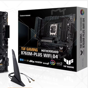 Pour ASU TUF GAMING B760M-PLUS WIFI D4 Intel 13e/12e génération LGA <span class=keywords><strong>1700</strong></span> MATX carte mère PCIe 5.0 2xPCIe 4.0 M.<span class=keywords><strong>2</strong></span> DDR4 WiFi 6 <span class=keywords><strong>2</strong></span>.5Gb - Product Image 1