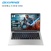 DIXIANG Laptop Aziendale 14 Pollici Intel N95 Quad-Core 8GB RAM 128GB SSD 180 Gradi Apertura OEM/ODM Nuovo di Zecca