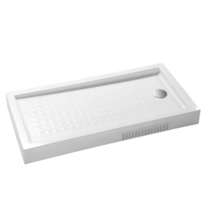 Plateau de <span class=keywords><strong>douche</strong></span> rectangulaire blanc standard d'Amérique du Sud pour hôtels Camping Chili Base <span class=keywords><strong>en</strong></span> résine acrylique <span class=keywords><strong>plastique</strong></span> pierre artificielle - Product Image 1