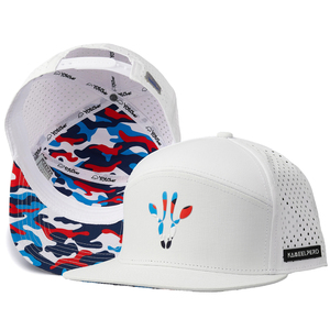 Gorra Snapback <span class=keywords><strong>de</strong></span> Alto Rendimiento Impermeable con Agujeros Cortados a Láser Estampado Camuflaje y Visera Inferior Estampada, Sombrero <span class=keywords><strong>de</strong></span> Béisbol o Golf con Logotipo Personalizado <span class=keywords><strong>de</strong></span> 7 Paneles - Product Image 1