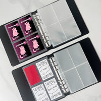 Carpeta para Tarjetas Coleccionables de PP con 4 Bolsillos, Álbum para Fotografías, Porta Tarjetas para Fotografías de Kpop y Tarjetas Deportivas