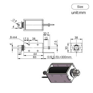 ملف لولبي كهربائي 30 ضربة طويلة إطار مفتوح دفع سحب العاصمة 12 فولت 24 فولت ملف لولبي - Product Image 6