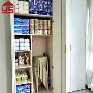 Armoire de rangement en MDF <span class=keywords><strong>blanc</strong></span> de qualité supérieure avec intérieur compartimenté pour chambre à coucher et petits espaces d'angle - Product Image 1