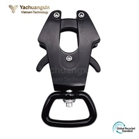 Clip de fixation auto-bloquant noir pour animaux de compagnie, type grenouille, pour ceintures, colliers, boucles et crochets, maillon de connexion