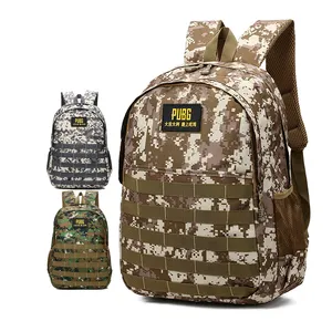 Fabrik Großhandel Camo Wasserdichte Armee Farbe Freizeit Tarnung Spiel Polyester Wandern Benutzer definiertes Logo Outdoor Rucksack Rucksack Tasche