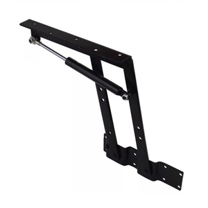 Mécanisme de table basse relevable en métal noir, charnière robuste en acier pliable pour tables de salon - Product Image 1