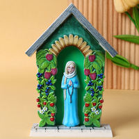 Nouvelle Grotte de la Vierge Marie en Résine Personnalisée, Art 3D, Décoration Religieuse Catholique en Forme de Maison, Cadeau d'Anniversaire, Vente en Gros OEM