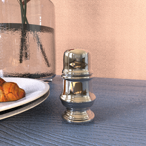 All'ingrosso Set di <span class=keywords><strong>sale</strong></span> e pepe in ceramica classico personalizzato Dispenser di condimento con finitura argento elettrolitico stoviglie di lusso - Product Image 5