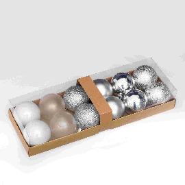 ของตกแต่งคริสต์มาสใหม่ขนาด8ซม./12ชิ้นถุงของขวัญลูกบอลคริสต์มาสลูกบอลพลาสติกจี้ต้นคริสต์มาส - Product Image 4