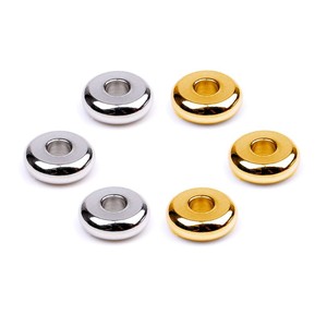 Wholesale 18K Gold Plated Stainless Steel Flat Round Loose <strong>Beads</strong> Rondelles Spacer <strong>Beads</strong> <strong>for</strong> <strong>Bracelet</strong> Necklace Findings - Product Image 1