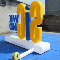 360 degrés personnalisé publicité lumière LED énormes lettres gonflables géantes et Logo Alphabet signes à vendre