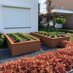 Jardinières d'extérieur en acier Corten écologiques, sur mesure, directement de l'usine, pour la maison et le jardin - Product Image 1