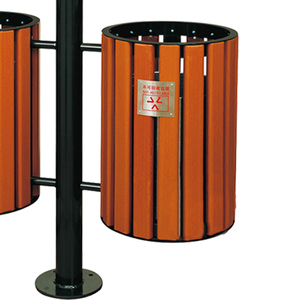 Hot thiết kế kim loại gỗ ngoài trời Thùng rác <span class=keywords><strong>bin</strong></span> Thùng rác có thể cho công viên đường phố tái chế chất thải Thùng 2 khoang ngoài trời bụi <span class=keywords><strong>bin</strong></span> - Product Image 5