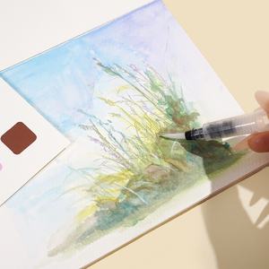 Nouvel ensemble de peinture <span class=keywords><strong>aquarelle</strong></span> paysagère YM019 – Livre de coloriage créatif DIY avec peintures intégrées - Product Image 2