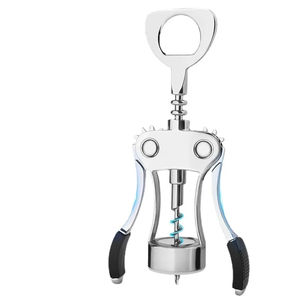 Tire-bouchon professionnel en acier inoxydable pour vin rouge, type Ah-So à deux ailettes, ouvre-bouteille, tire-bouchon de serveur - Product Image 1