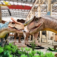 Eğlence parkı robotik dinozorlar gerçekçi Animatronic dinozor kafası