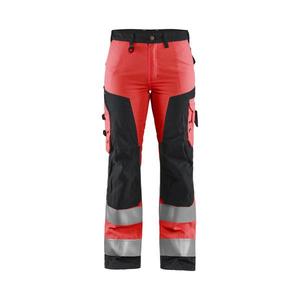 BLAKLADER - 715518115599D22 Pantalon haute visibilité pour femme sans poches à clous Rouge/Noir-EAN 7330509704646 HI-VIS WORKWEAR - Product Image 2
