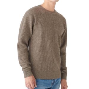 2023 Customized Logo Men's Sweater Breathable Jacquard Pullover Knitwear Winter O-Neck <b>100</b>% <b>Wool</b> Long Sleeve 220g Designer - Product Image 1