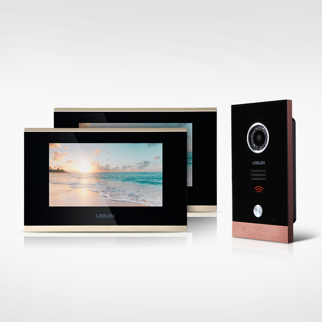 LEELEN  Good Looking Wire Video Door Phone Video Intercom for APARTMENT  Talk Face to Face Access Control System Model 15F&V32A