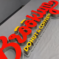 Enseigne lumineuse LED pour café-bar, décoration de magasin de détail, logo durable, enseigne lumineuse LED à lettres frontales, publicité commerciale