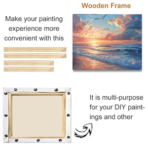 Tự làm vải cáng thanh <span class=keywords><strong>16x20</strong></span> inch Khung vải dễ dàng để lắp ráp bộ sưu tập bọc dầu Khung Bộ dụng cụ vải gỗ cáng thanh - Product Image 6