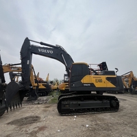 Excavadora de cadenas Volvo EC480 usada de 48 toneladas, buen rendimiento, 95% nueva, pocas horas de uso, motor, cojinetes, bomba de engranajes, video, en stock.