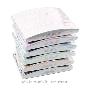 <span class=keywords><strong>Lime</strong></span> à ongles double face professionnelle, épaisse et résistante, en forme de demi-lune, pour manucure, avec papier de verre et fonction polissoir - Product Image 5
