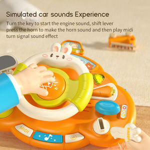 Juguete de Volante Acústico-Óptico de Plástico para Bebés, Juguete Educativo Temprano, Simulación de Conducción de Automóviles, Volante Musical para Niños - Product Image 4