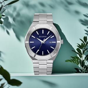 Relojes de Pulsera de Acero Inoxidable de Lujo con Logotipo Personalizado para Hombre, Alta Gama, OEM, ODM, 5 ATM, Movimiento Japonés de Cuarzo con Correa de Cuero de 20 mm - Product Image 1