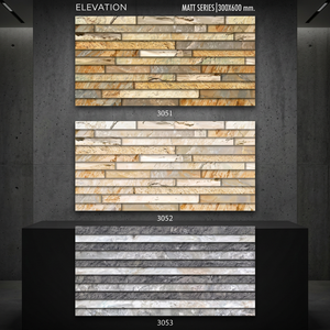 Wholesale Imported 300x600mm Ceramic Kitchen Outdoor Decorative Wall Tiles Glossy Finish 12x24 Design Firebrick - Product Image 1