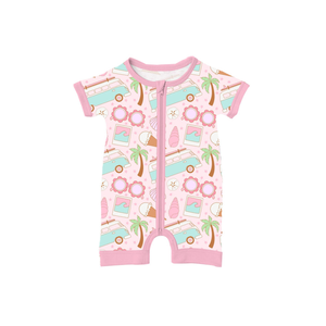 W1 Venta al por Mayor de Monos de Verano para Bebés y Niños, Lindos y con Dibujos Animados, 100% Algodón Tejido, Cierre con Botones a Presión, 180-200 GSM - Product Image 5