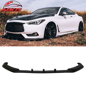 Fits For Infiniti Q60 17-22 IKON V3 Style Front Bumper Lip Spoiler <b>Splitter</b> Chin PU Auto Parts Automotive Accessories - Product Image 1