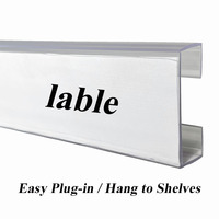 Usine personnalisé en plastique PVC C-Channel Clip-In billet moulage fil étagère porte-étiquette bande bande de données pour étagère de supermarché