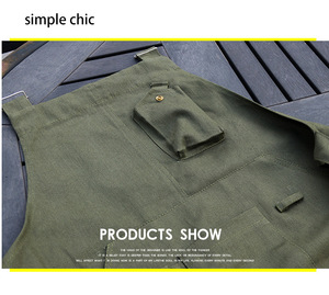 <span class=keywords><strong>Delantal</strong></span> <span class=keywords><strong>de</strong></span> algodón sin mangas para hombre, estilo vaquero, para cocina, cafetería, tienda <span class=keywords><strong>de</strong></span> té con leche, restaurante chino, camarero, diferentes tallas para adulto - Product Image 5