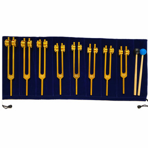 8 diapasones, 126.22Hz, 136.1Hz, 141.27Hz, 172.06Hz, 210.42Hz, 194.18Hz, oro y plata. - Product Image 2